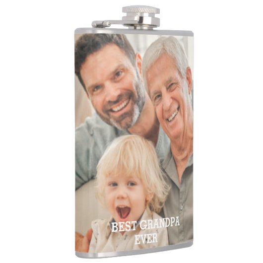 Beste opa op maat Foto Creëer Uw eigen foto Heupfles (Rechts)