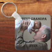 Beste opa op maat Foto Creëer Uw eigen foto Sleutelhanger (Voorkant)