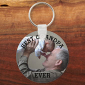 Beste opa op maat Foto Creëer Uw eigen foto Sleutelhanger (Voorkant)