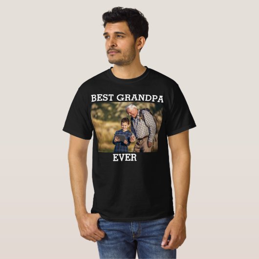 Beste opa op maat Foto Creëer Uw eigen foto T-shirt (Voorkant volledig)
