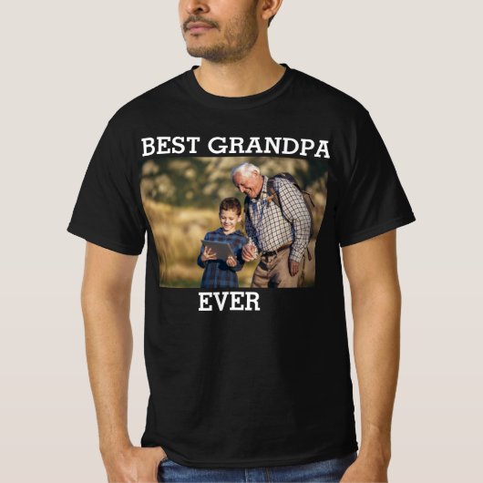 Beste opa op maat Foto Creëer Uw eigen foto T-shirt (Voorkant)