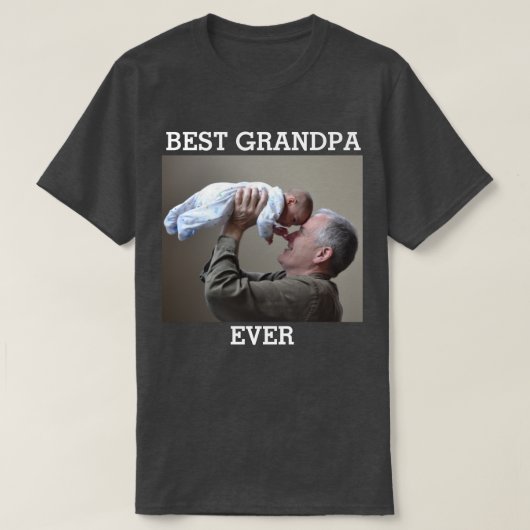 Beste opa op maat Foto Creëer Uw eigen foto T-shirt (Design voorkant)