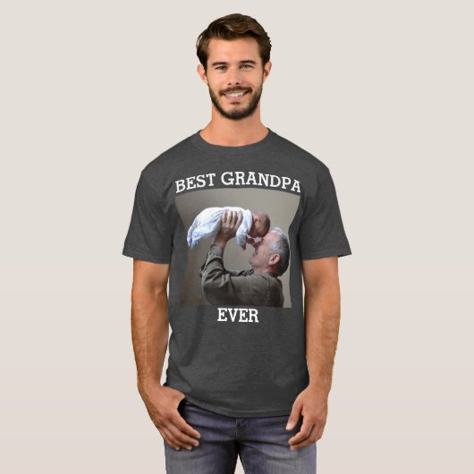 Beste opa op maat Foto Creëer Uw eigen foto T-shirt (Voorkant volledig)