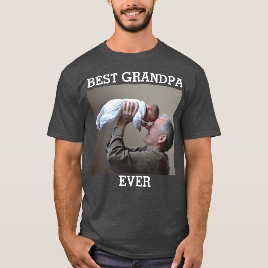 Beste opa op maat Foto Creëer Uw eigen foto T-shirt (Voorkant)