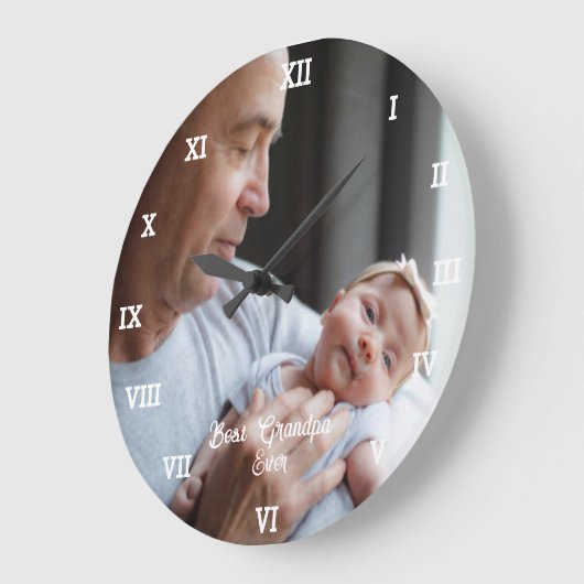 Beste opa op maat Foto Creëer Uw eigen Pop Grote Klok (Hoek)