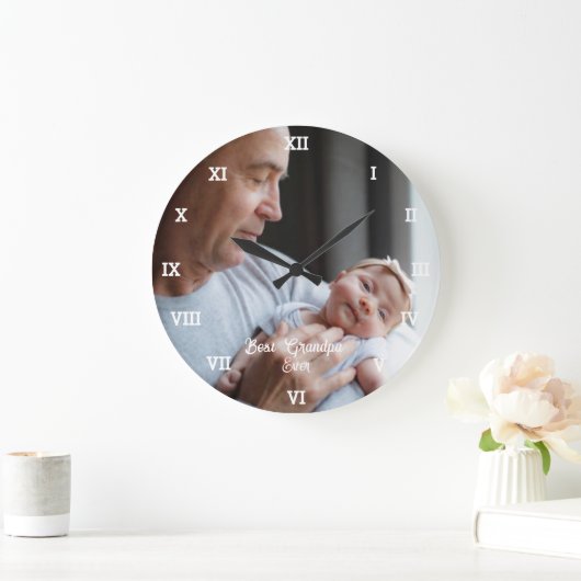 Beste opa op maat Foto Creëer Uw eigen Pop Grote Klok (Huis)