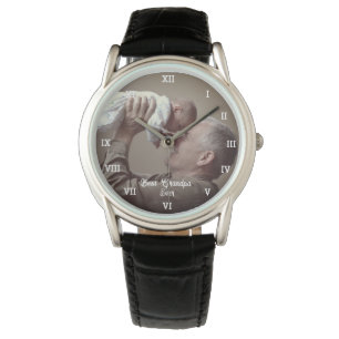 Beste opa op maat Foto Creëer Uw eigen Pop Horloge