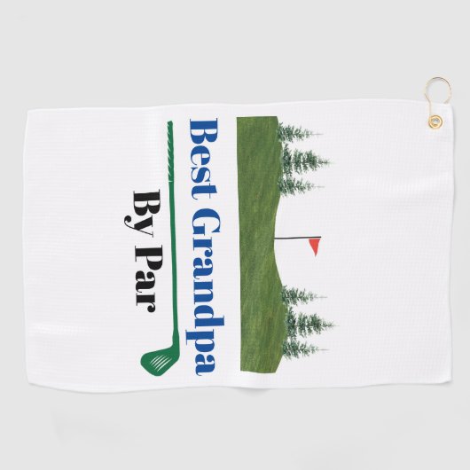 Beste opa op papier golfhanddoek (Horizontaal)