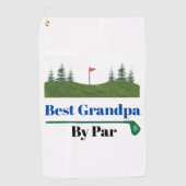 Beste opa op papier golfhanddoek (Voorkant)