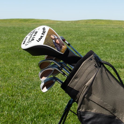 Beste opa op papier met aangepaste fotovaders dag golfheadcover (Insitu)