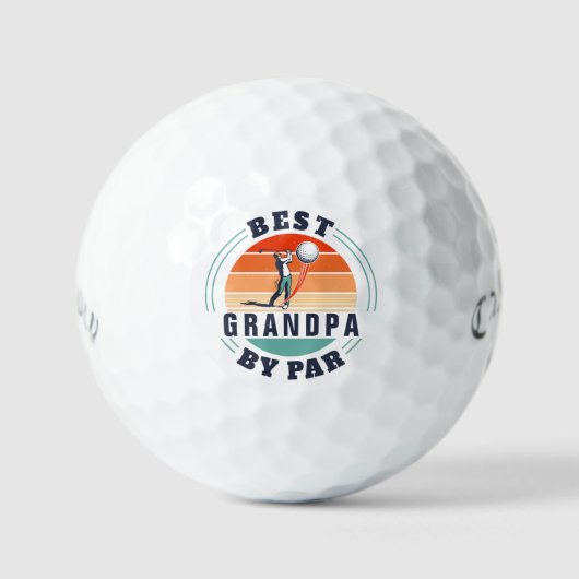 Beste opa op Par Custom Fathers Day Golfballen (Voorkant)