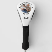Beste opa op par foto monogram golfhoofd Hoesje Golfheadcover (Voorkant)