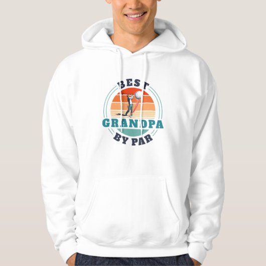 Beste opa op Par Retro Aangepaste vaderdag Logo Hoodie (Voorkant)