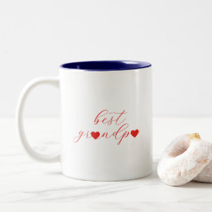 Beste opa, Opa cadeau, Modern  Tweekleurige Koffiemok