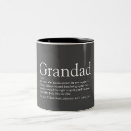 Beste Opa Opa Papa Definitie Grijs Tweekleurige Koffiemok