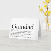 Beste Opa, Opa, Papa-definitie ooit Kaart (Gele Bloem)