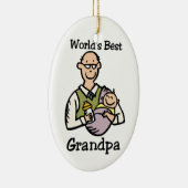 Beste opa-ormanent ter wereld keramisch ornament (Rechts)