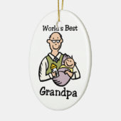 Beste opa-ormanent ter wereld keramisch ornament (Links)