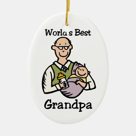 Beste opa-ormanent ter wereld keramisch ornament (Voorkant)