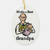 Beste opa-ormanent ter wereld keramisch ornament (Achterkant)