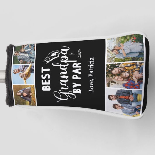 Beste opa, Par Custom 6 Foto Vaderdag Golfheadcover (Voorkant)
