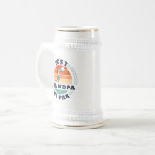 Beste opa, Par Retro Golf Lover Papa Aangepast Bierpul (Voorkant links)