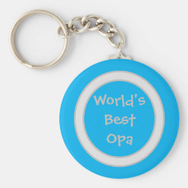 Beste Opa-Sleutelhanger in de Blauwe en Witte Were Sleutelhanger