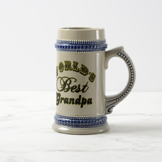 Beste opa Stein ter wereld Bierpul (Rechts)