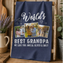 Beste Opa ter Wereld Aangepaste 3 Foto Collage