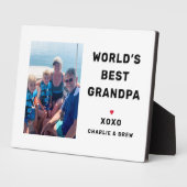 Beste Opa ter Wereld Aangepaste Familiefoto Fotoplaat (Zijkant)