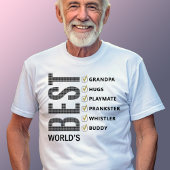 Beste Opa ter Wereld Checklist T-shirt