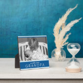 Beste opa ter wereld geruit Gepersonaliseerde foto Fotoplaat (Insitu)