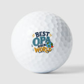 Beste Opa ter Wereld Golfbal Golfballen (Voorkant)