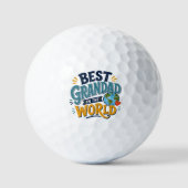 Beste opa ter wereld golfbal golfballen (Voorkant)
