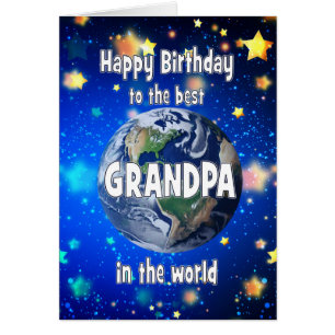 Beste opa ter wereld jarig