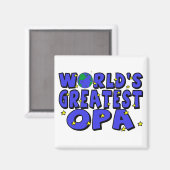 Beste Opa ter Wereld Magneet (Voorkant / Achterkant)