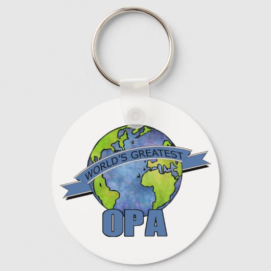 Beste Opa ter Wereld Sleutelhanger (Voorkant)