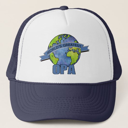 Beste Opa ter Wereld Trucker Pet (Voorkant)