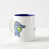 Beste Opa ter Wereld Tweekleurige Koffiemok (Voorkant links)