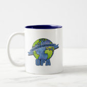 Beste Opa ter Wereld Tweekleurige Koffiemok (Links)