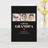 Beste Opa ter Wereld We houden van je 3 Kinderen F Kaart (Gele Bloem)