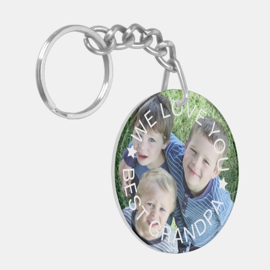 Beste opa uploadfoto sleutelhanger (Voorkant Links)