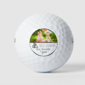 Beste opa | Vaderdag Foto Golf Balls Golfballen (Voorkant)