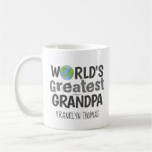 Beste Opa van de Wereld Aangepaste Naam Koffiemok (Links)