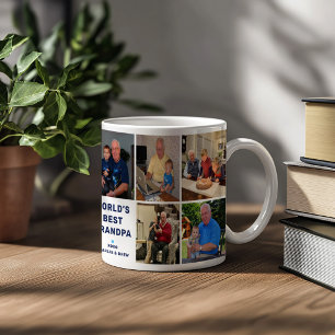Beste Opa van de Wereld Foto Collage Koffiemok