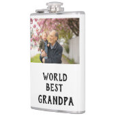 Beste opa van de wereld foto naam vaderdag opa heupfles (Links)