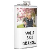 Beste opa van de wereld foto naam vaderdag opa heupfles (Rechts)
