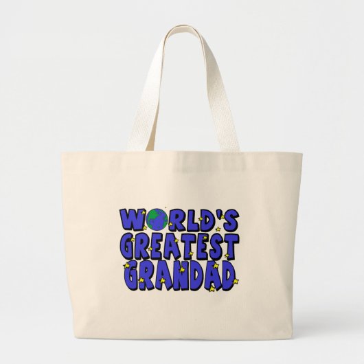 Beste Opa van de Wereld Grote Tote Bag (Voorkant)