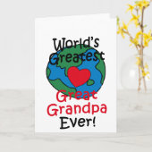 Beste Opa van de Wereld Hart Kaart (Gele Bloem)