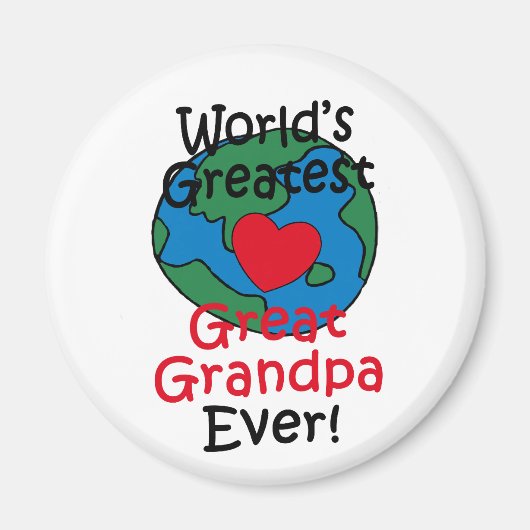 Beste Opa van de Wereld Hart Magneet (Voorkant)